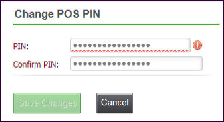 change pos pin