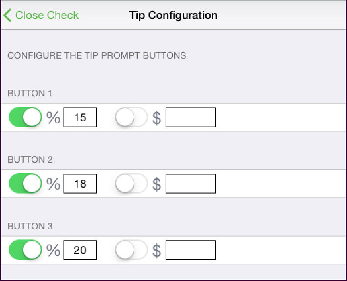 Tip Configuration