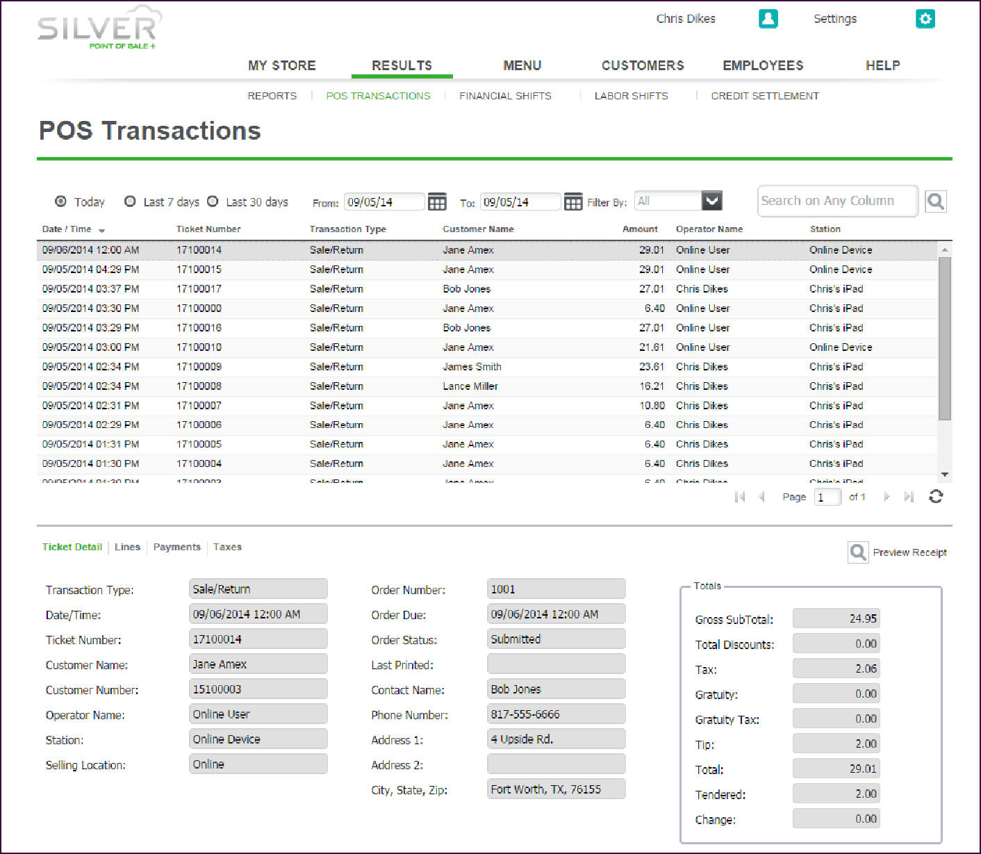 pos transactions