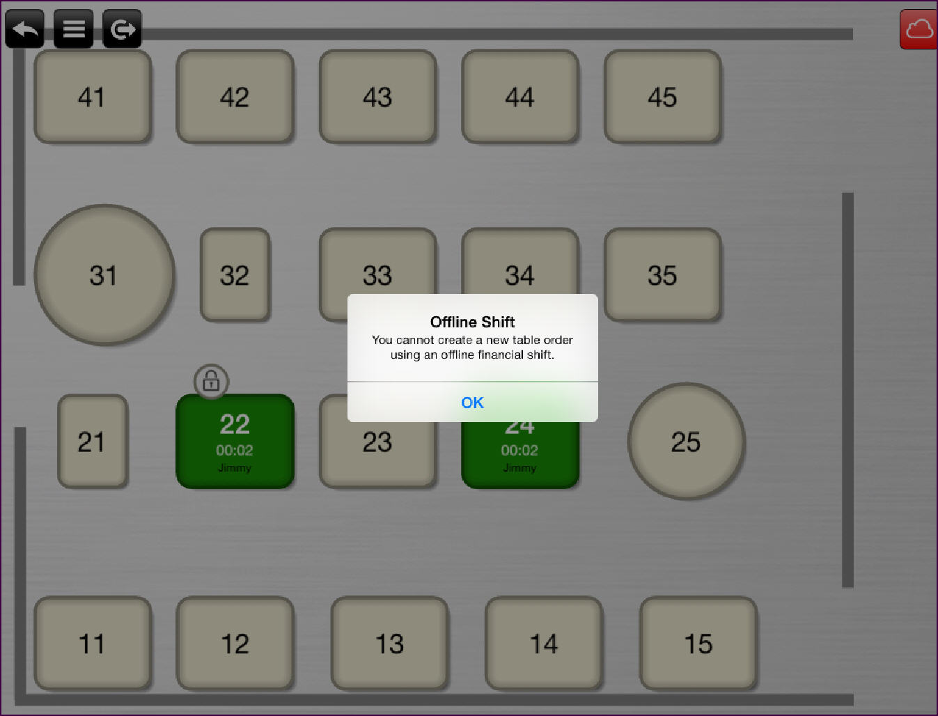 Offline Mode table