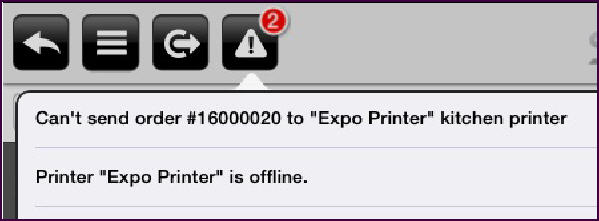 printer warning